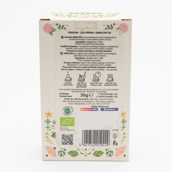 Ceai păpădie eco 15 plicuri