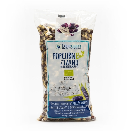 Porumb albastru pentru popcorn eco, Bluecorn 350g