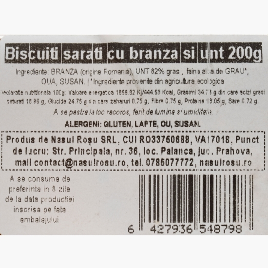 Biscuiți sărați cu brânză și unt 200g
