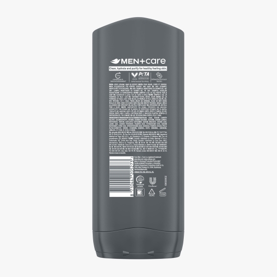 Șampon și gel de duș pentru bărbați Men+Care cu cărbune & argilă 400ml