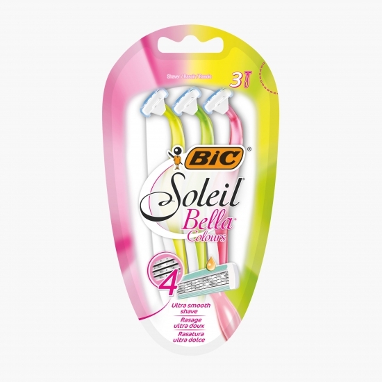 Aparat de ras pentru femei Bella Colours 4 lame, 3 buc