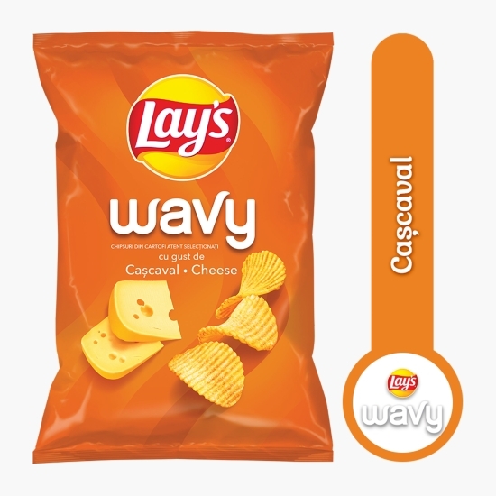 Chipsuri ondulate din cartofi cu cașcaval, Wavy 115g