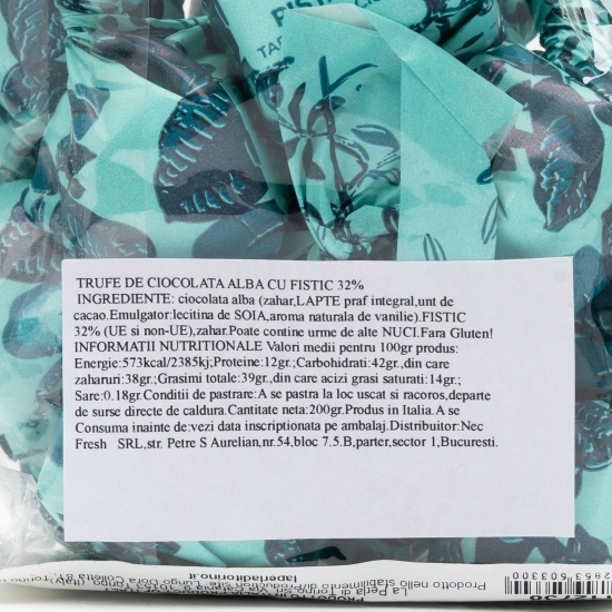 Trufe de ciocolată cu fistic 200g
