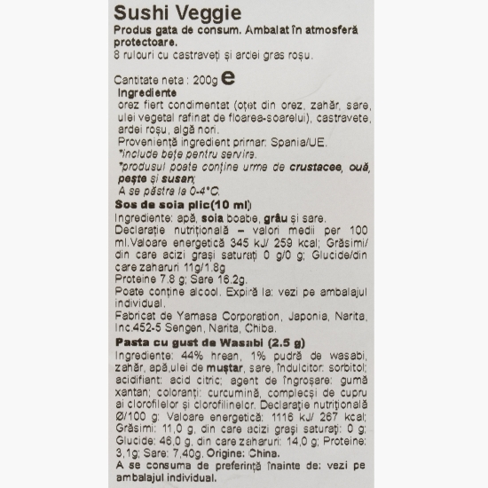 Sushi Veggie 200g