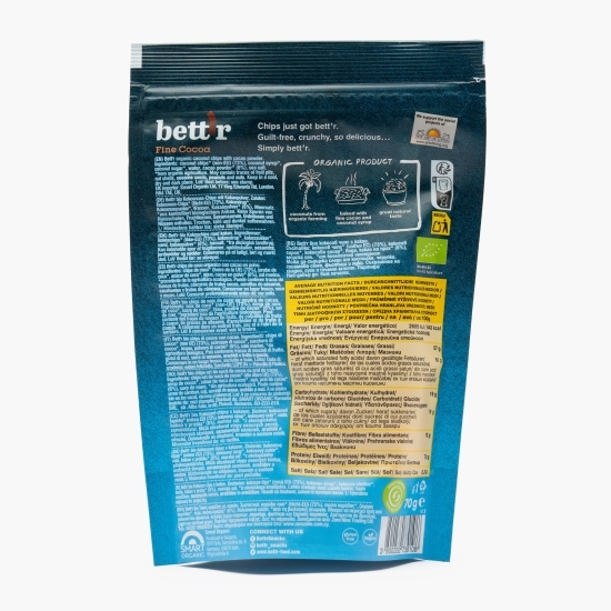 Chipsuri eco de cocos cu cacao 70g