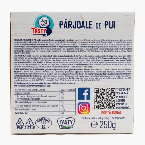 Pârjoale de pui 250g