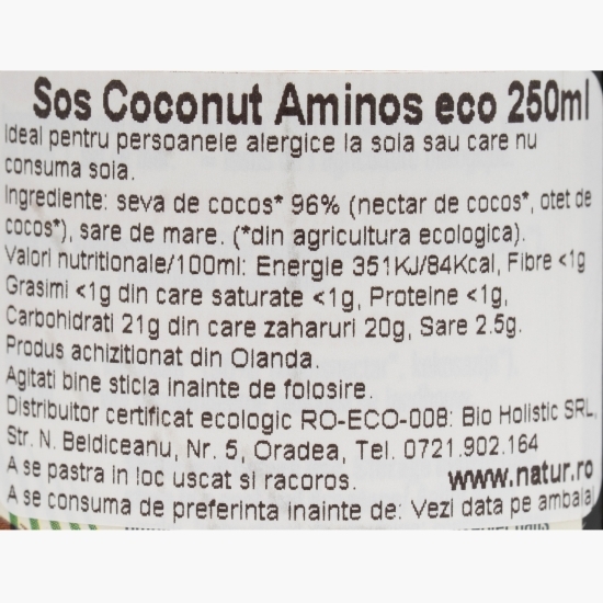 Sos eco Coconut Aminos (înlocuitor soia) 250ml