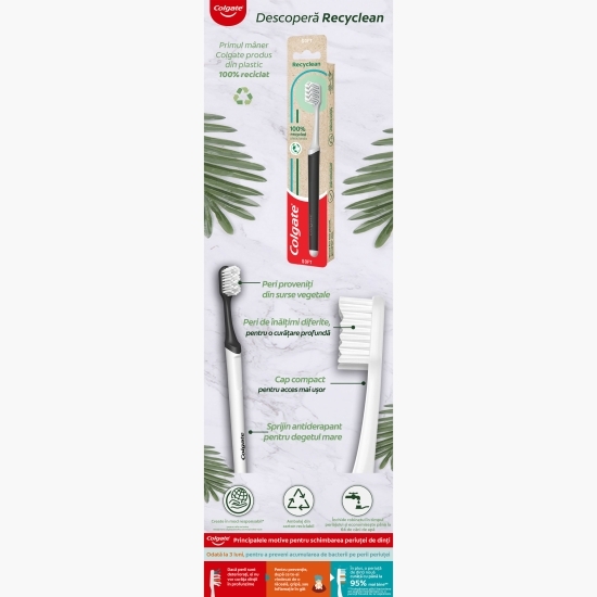 Periuță de dinți cu peri moi Recyclean Soft