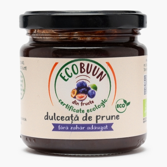 Dulceață de prune, fără zahăr adăugat, eco 220g 