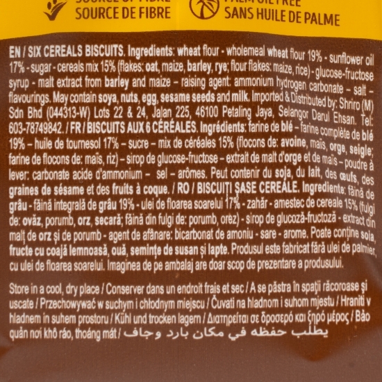 Biscuiți 6 cereale 120g