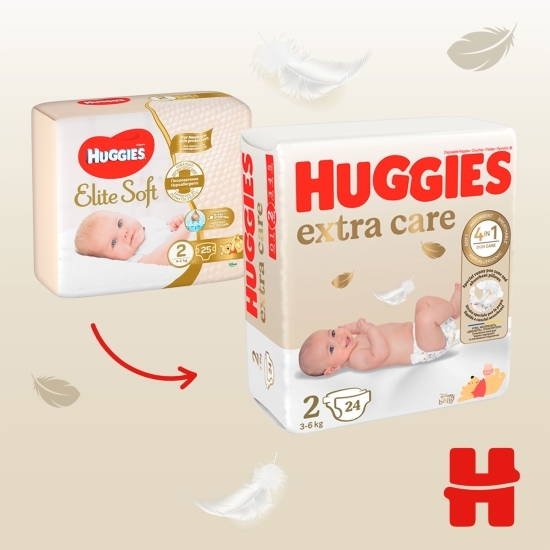 Scutece Extra Care, mărimea 2, Convi, 3-6 kg, 24 buc,