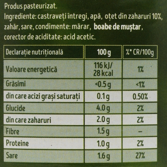Castraveți în oțet 720ml
