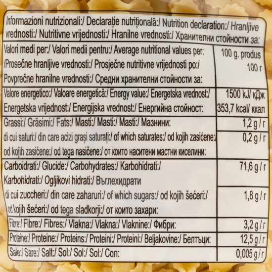 Paste Farfalline din grâu dur 500g