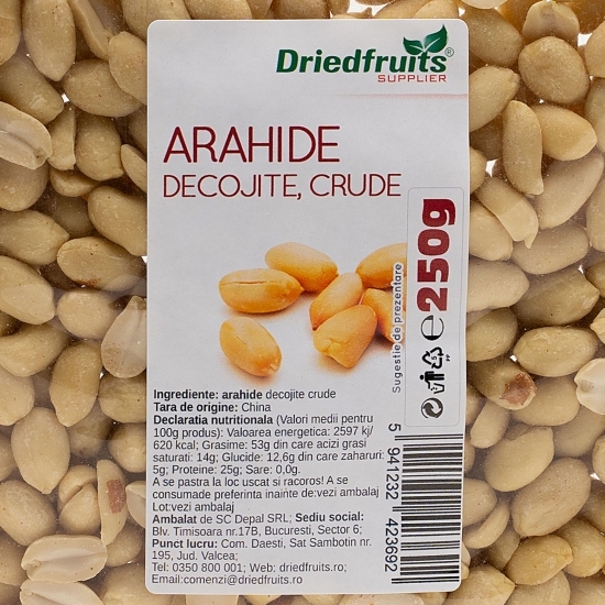 Arahide decojite crude 250g