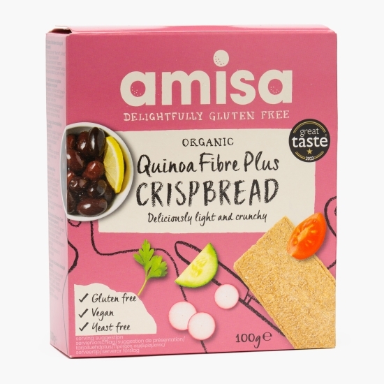 Pâine crocantă eco Quinoa Fibre Plus, fără gluten 100g