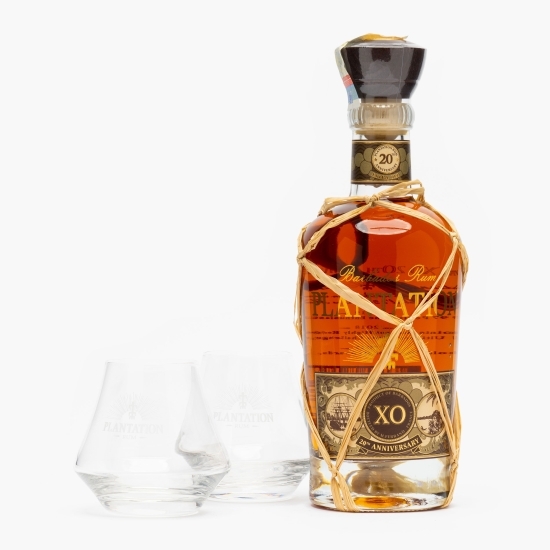 Rom XO Anniversary 40% alc. 0.7l + 2 pahare