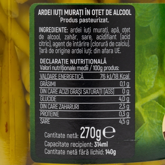 Ardei iuți murați în oțet 270g