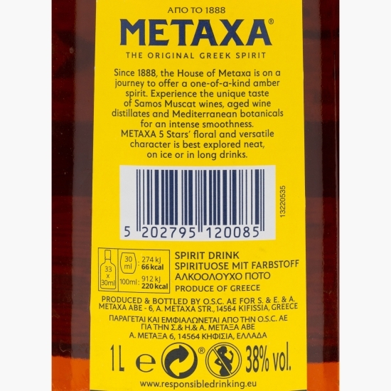Brandy 5* 38% alc. 1l