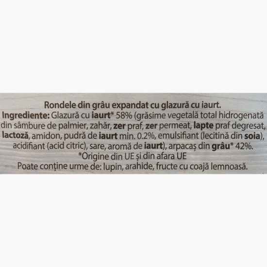 Rondele din grâu cu glazură de iaurt 66g