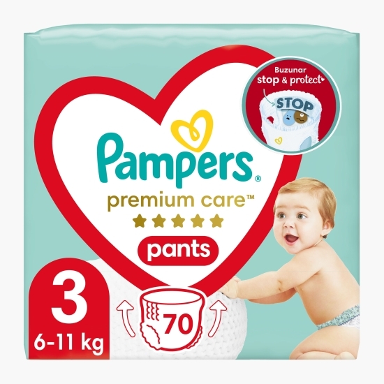 Scutece chiloțel Pants Premium Care Mega Box mărimea 3, 6-11kg, 70 buc