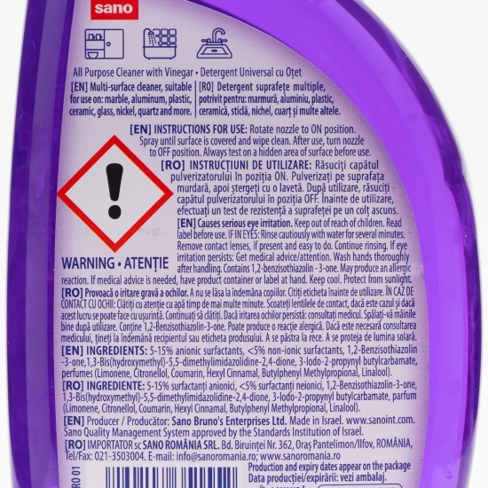 Detergent universal de curățare cu oțet Jet+ 0.75l