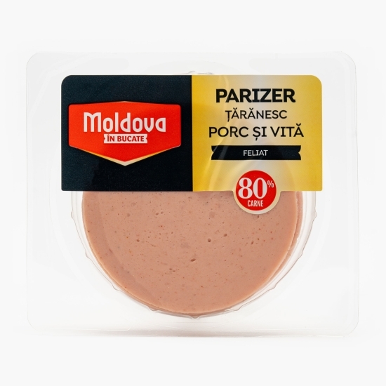 Parizer țărănesc porc și vită, feliat 200g