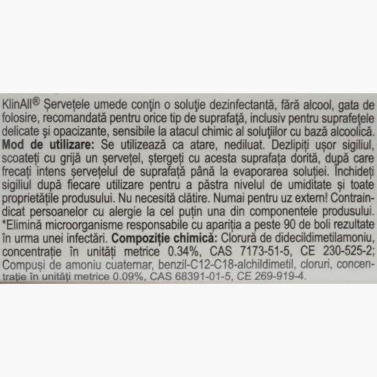 Șervețele umede dezinfectante pentru suprafețe 80 buc