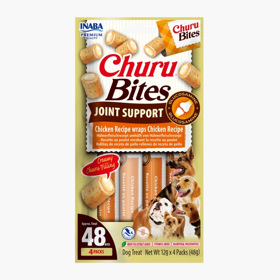 Recompense pentru câini Bites, Joint Support, cu pui 48g