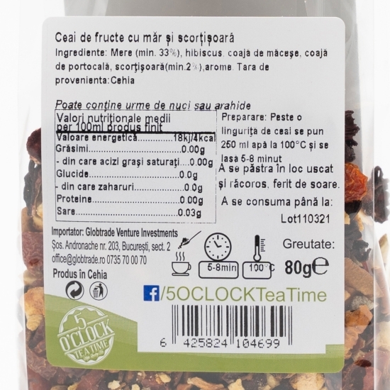 Ceai de fructe cu măr și scorțișoară 80g