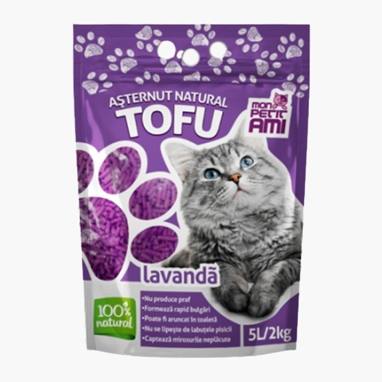 Așternut Tofu pentru pisici, lavandă 2kg