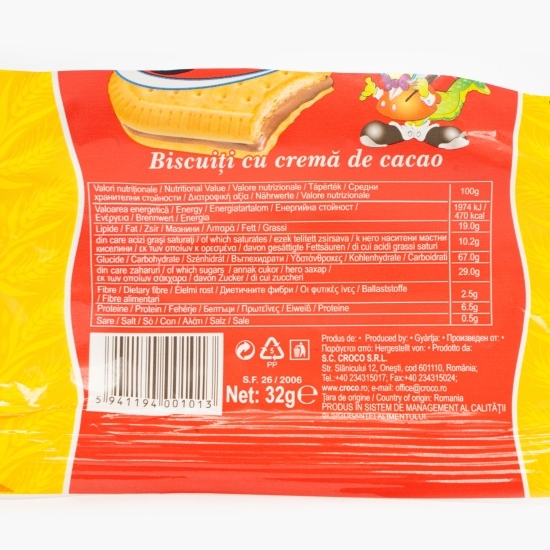 Biscuiți cu cremă de cacao 32g