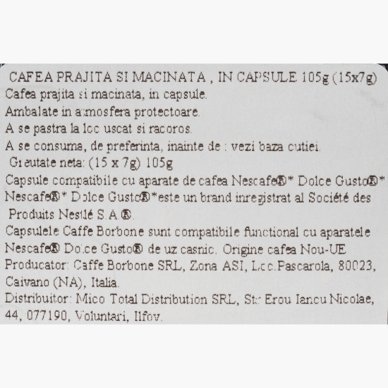 Nera 15 băuturi, capsule cafea