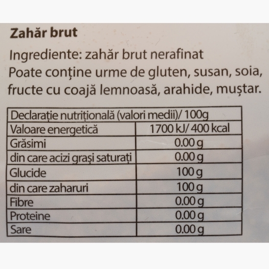 Zahăr brun din trestie de zahăr 500g