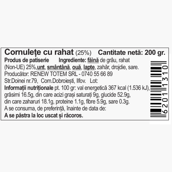 Cornulețe cu rahat 200g