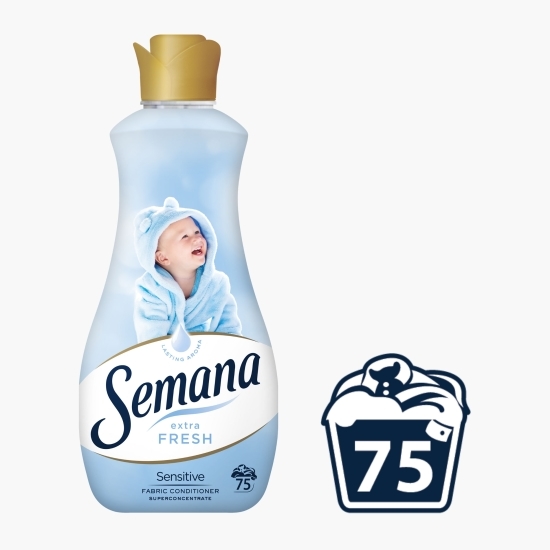 Balsam de rufe superconcentrat Extra Fresh Sensitive, 75 spălări, 1.5l