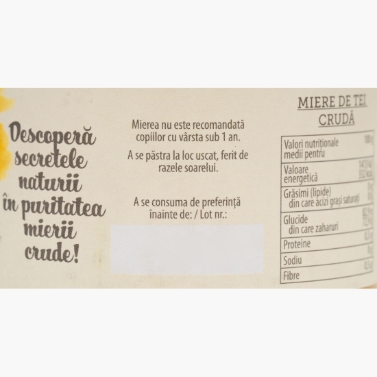  Miere de tei crudă 420g
