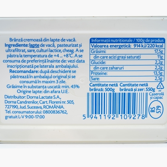 Brânză cremoasă de vacă 500g