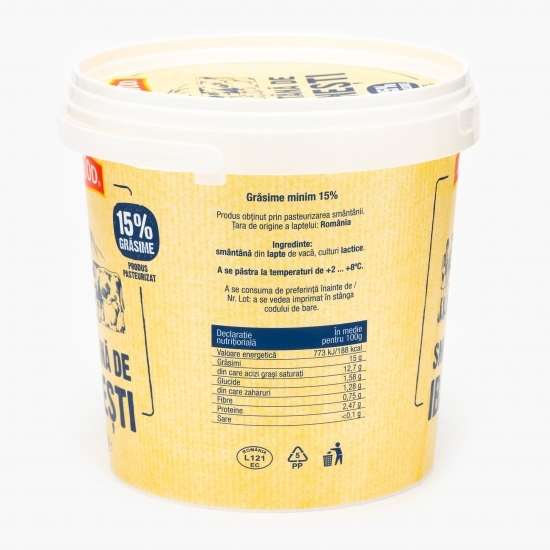 Smântână de Ibănești, 15% grăsime, 900g