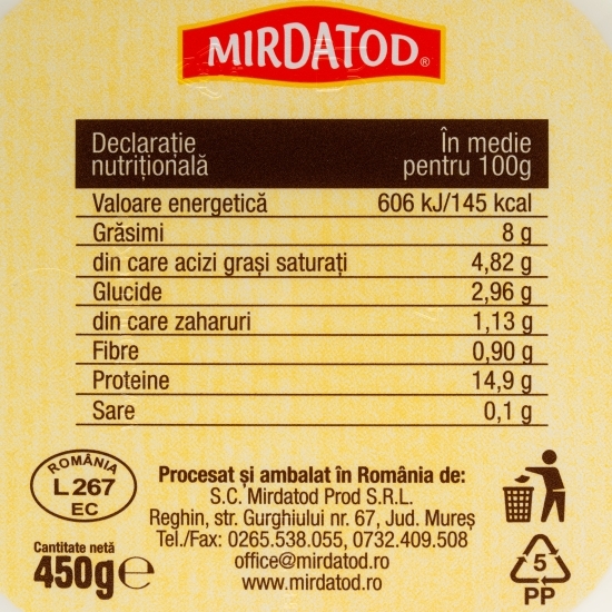 Brânză proaspătă de vaci de Ibănești, grasă 450g