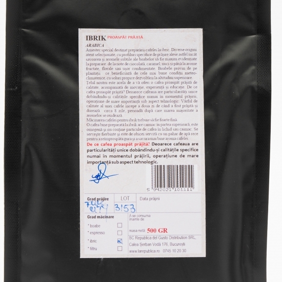  Cafea proaspăt prăjită Arabica Ibrik 500g