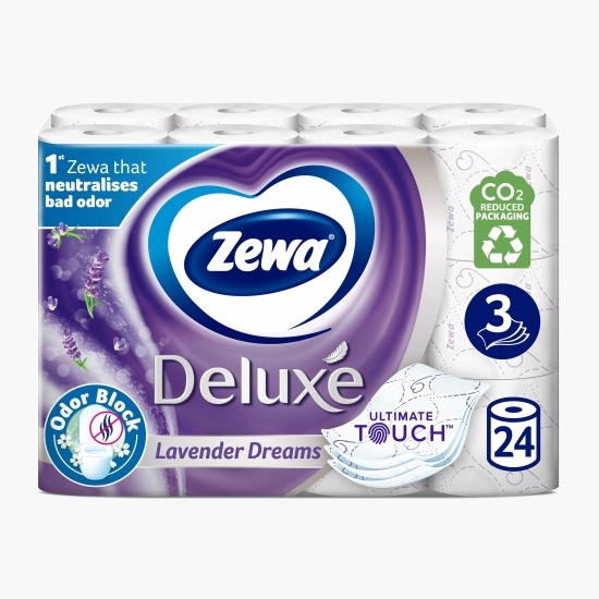 Hârtie igienică Deluxe Lavender Dreams, 3 straturi, 24 role