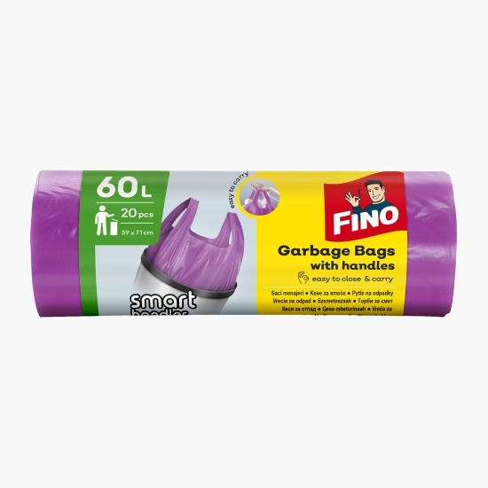 Saci menajeri cu mânere 60l 20 buc