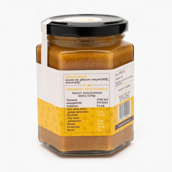 Cremă tartinabilă de alune de pădure cu miere 250g