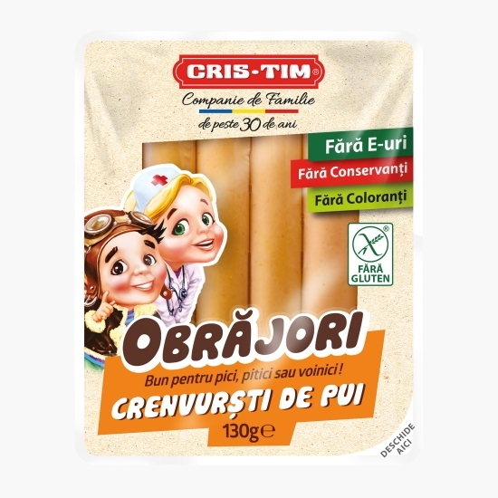 Crenvurști din piept de pui Obrăjori 130g