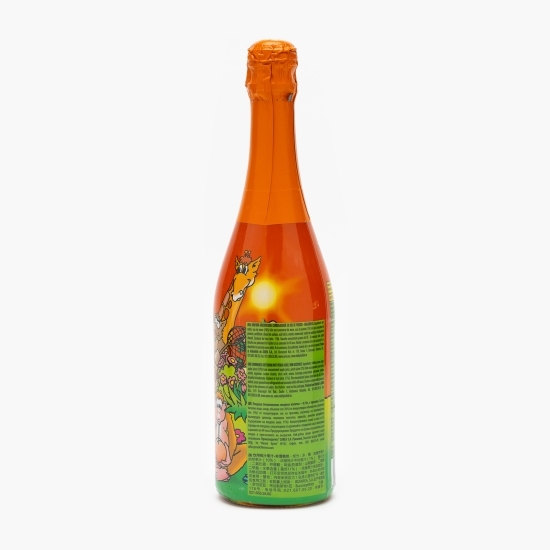 Băutură răcoritoare carbogazoasă cu suc de piersici, fără alcool 0.75l
