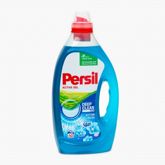 Detergent lichid Active Gel, Deep Clean Plus, Active Fresh, Silan, 40 spălări, 2l