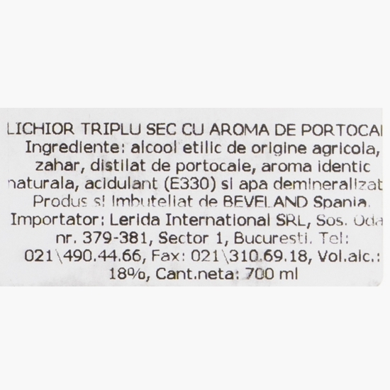 Lichior Triple Sec 18% alc. 700ml