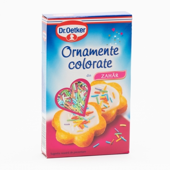 Ornamente colorate din zahăr pentru decorarea deserturilor 80g
