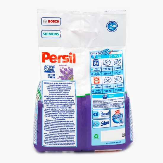 Detergent de rufe pudră automat, universal, Active Clean Plus, Active Fresh, Lavander, 20 spălări, 2kg
