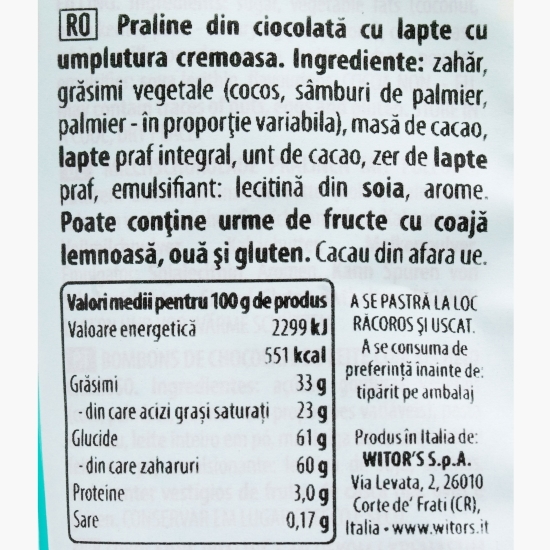 Mini ouă din ciocolată cu lapte și umplutură cremoasă, 115g
